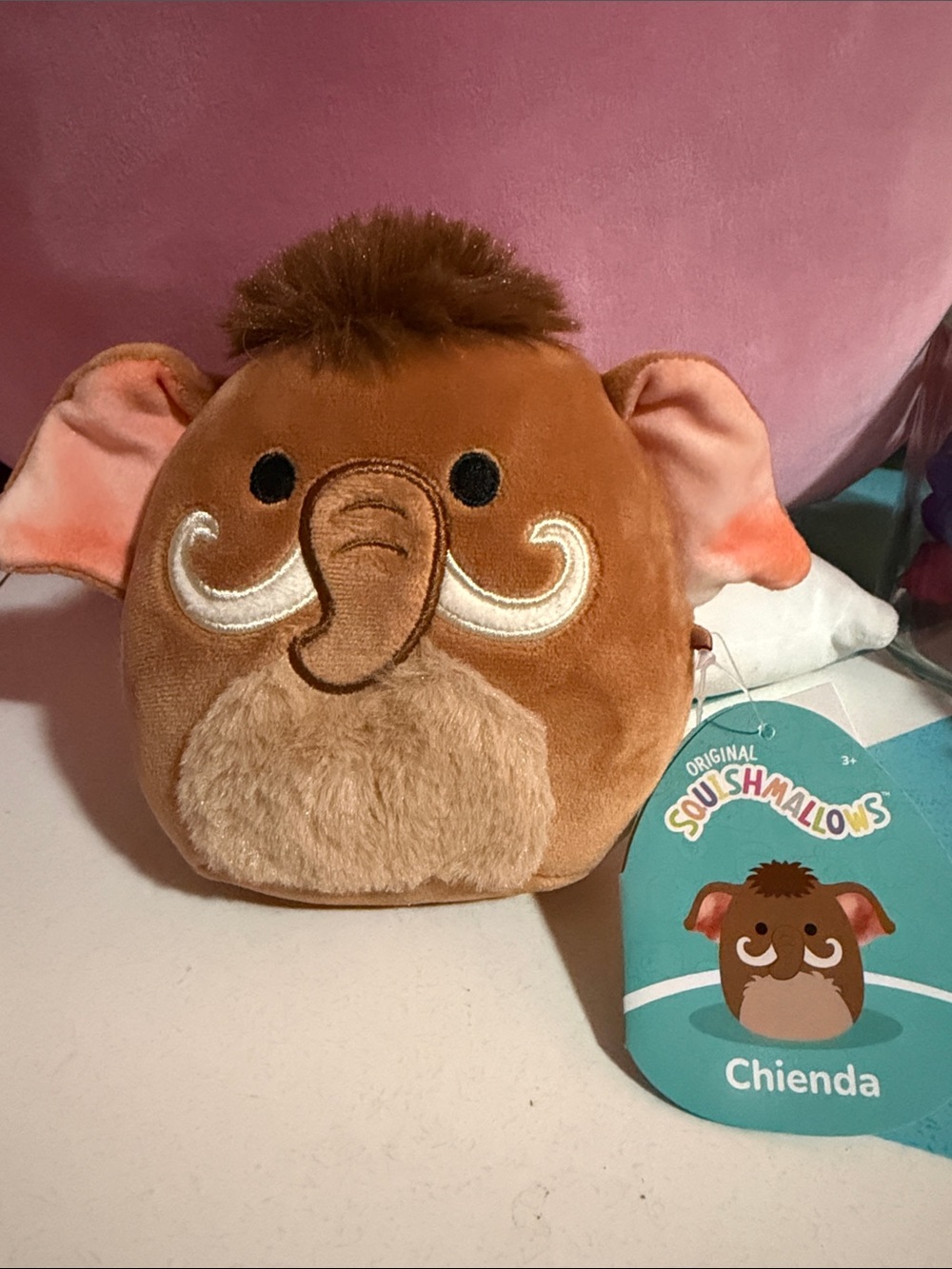 Original Squishmallows Chienda Plush Toy - Brown 5” Wooly Mammoth